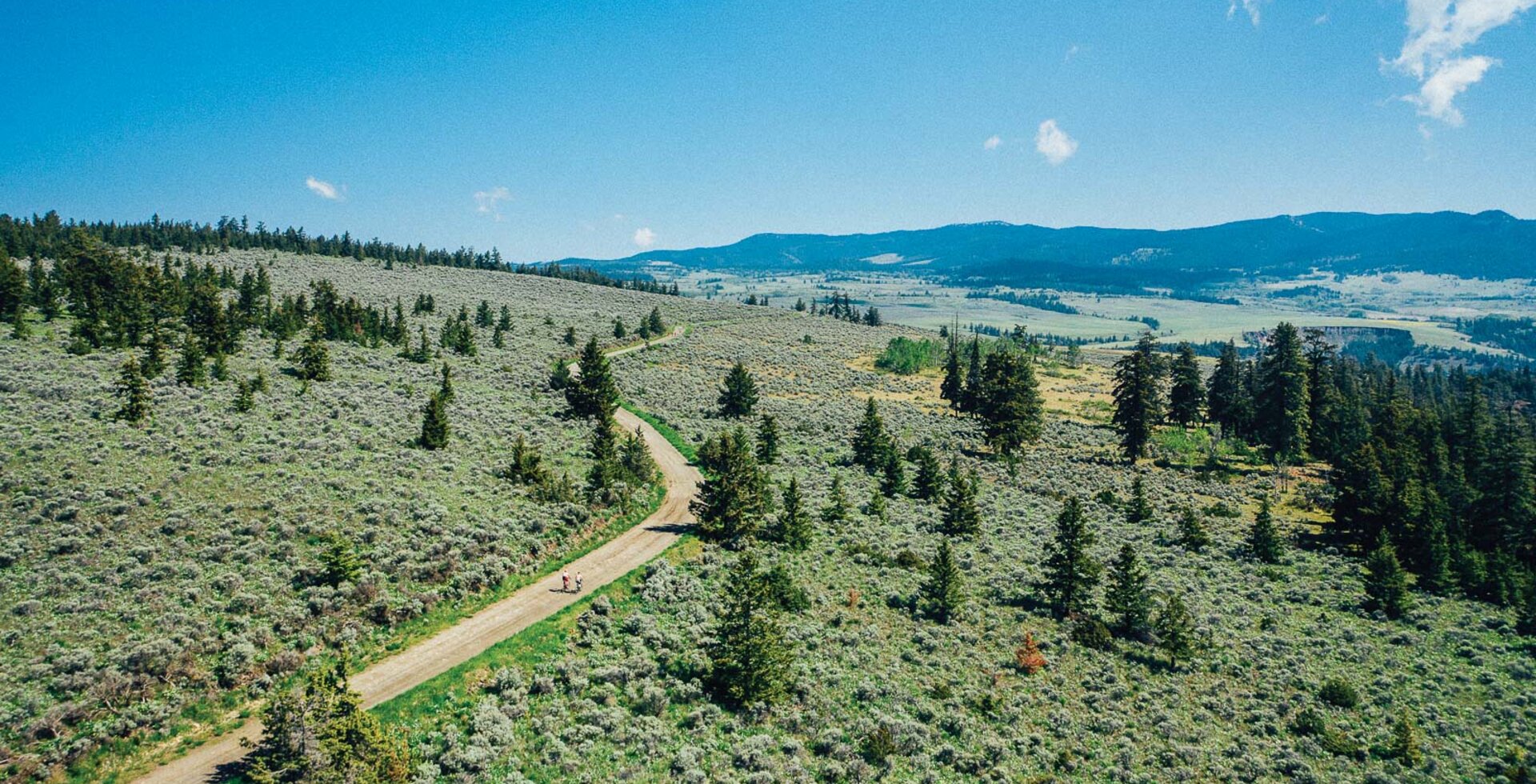 With five flats in the span of fewer miles, this shortcut was anything but. When the crew finally made it back onto the highway, the detour had cost them an additional two hours. But after bombing the loose descent into Clinton the way only mountain bikers would, drifting through corners, nobody seemed to care. Photo: Graeme Meiklejohn