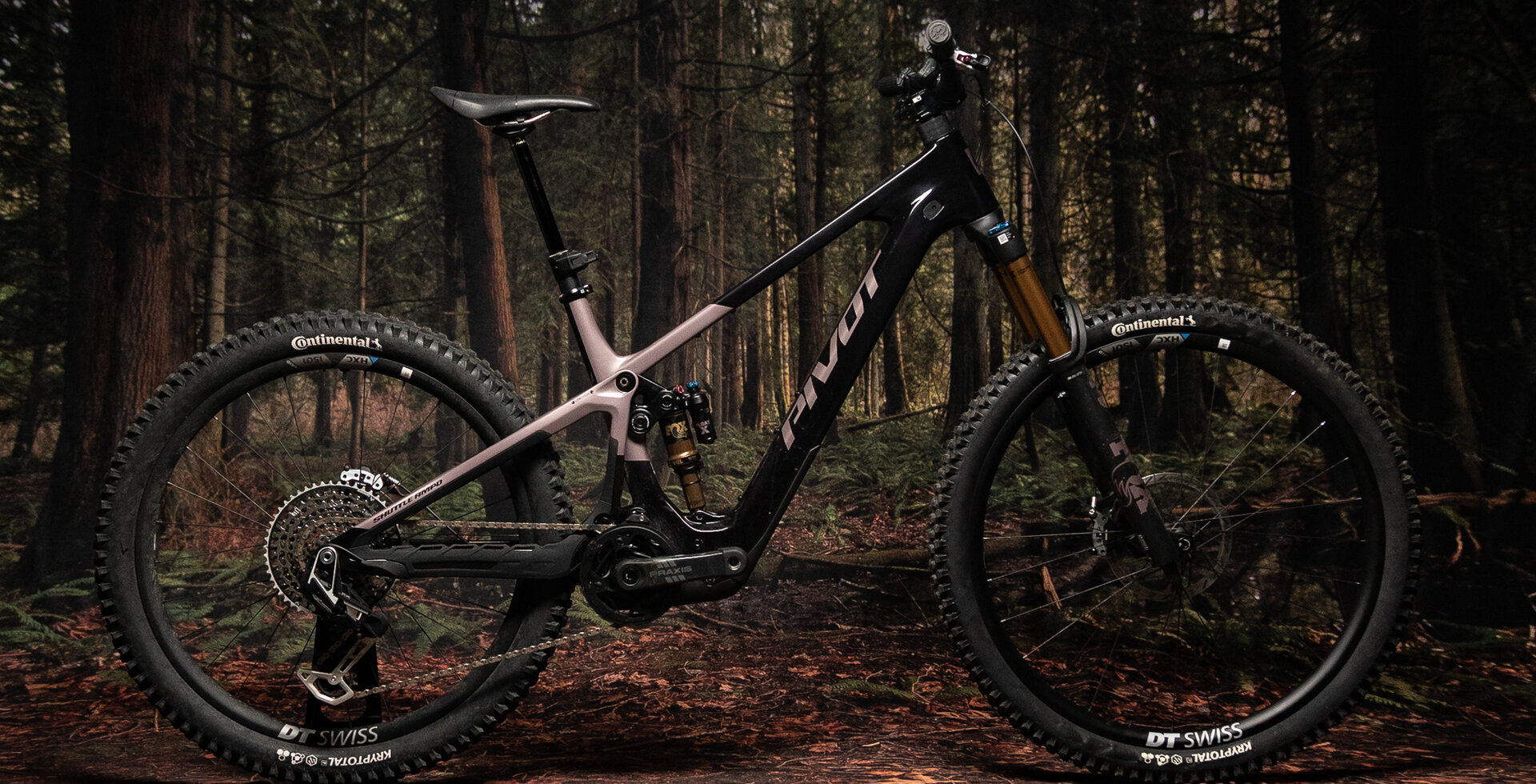 Pivot's electronic and meat bikes share the same clean lines and angular design language.