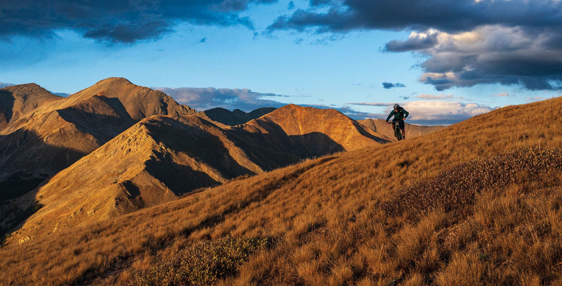 For Nate Hills, the swathe of mountainous terrain between Breckenridge and Montezuma, Colorado represents a welcome escape from the crowds at lower elevations. Here, Hills soaks up the warm afternoon light on a rugged ribbon of the Continental Divide Trail high above Montezuma. SONY, 1/1000 sec, f/6.3, ISO 800