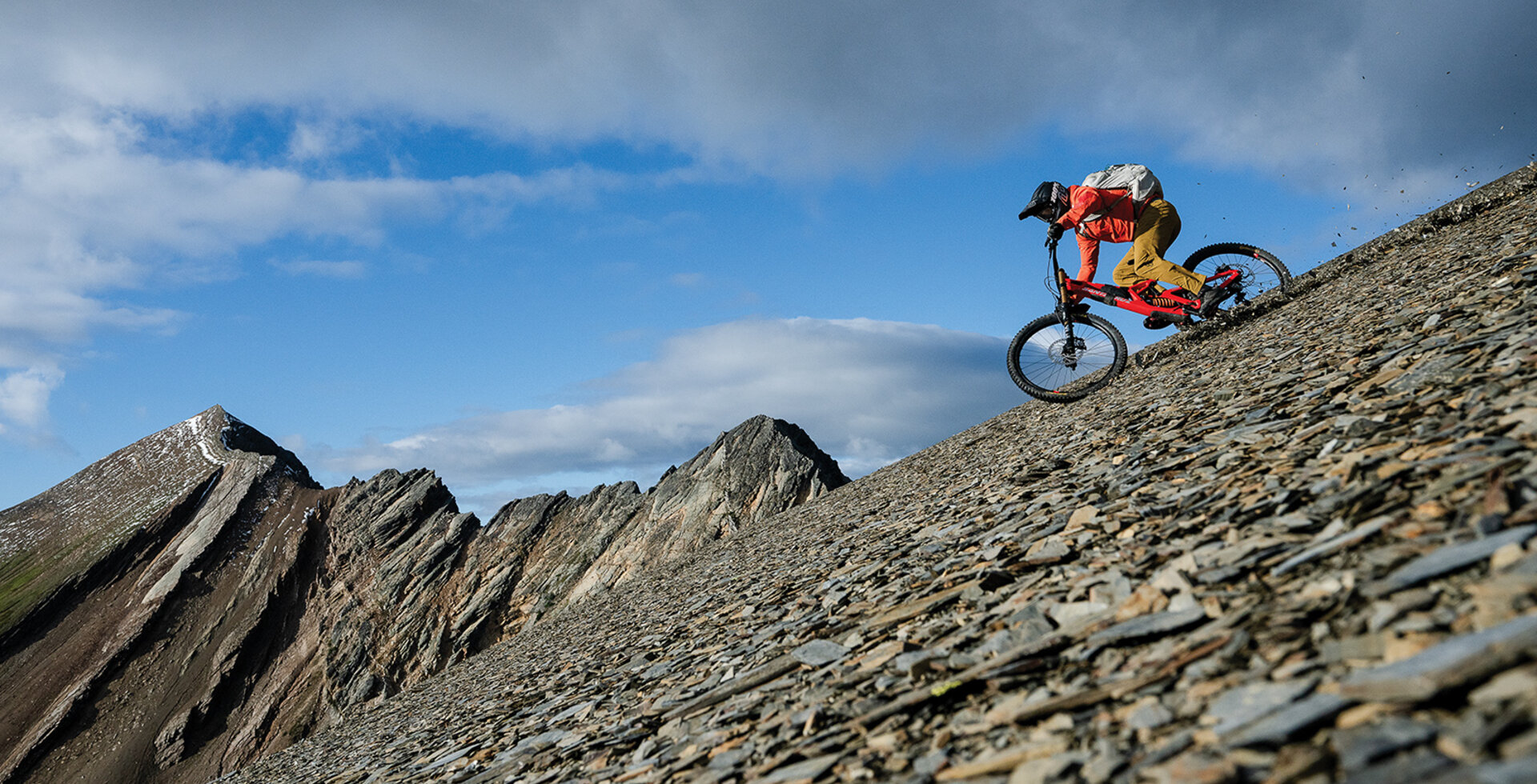 Reg Mullett has spent more than a decade riding deep in the backcountry. With at least 30 first descents to his name, he’s known for tackling some of the burliest alpine terrain in the Canadian West. Photo: Reuben Krabbe