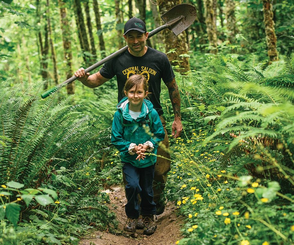 Todd Zimmerman and his daughter Mabel took advantage of closed schools and more time at home last year to bond over building trails together.