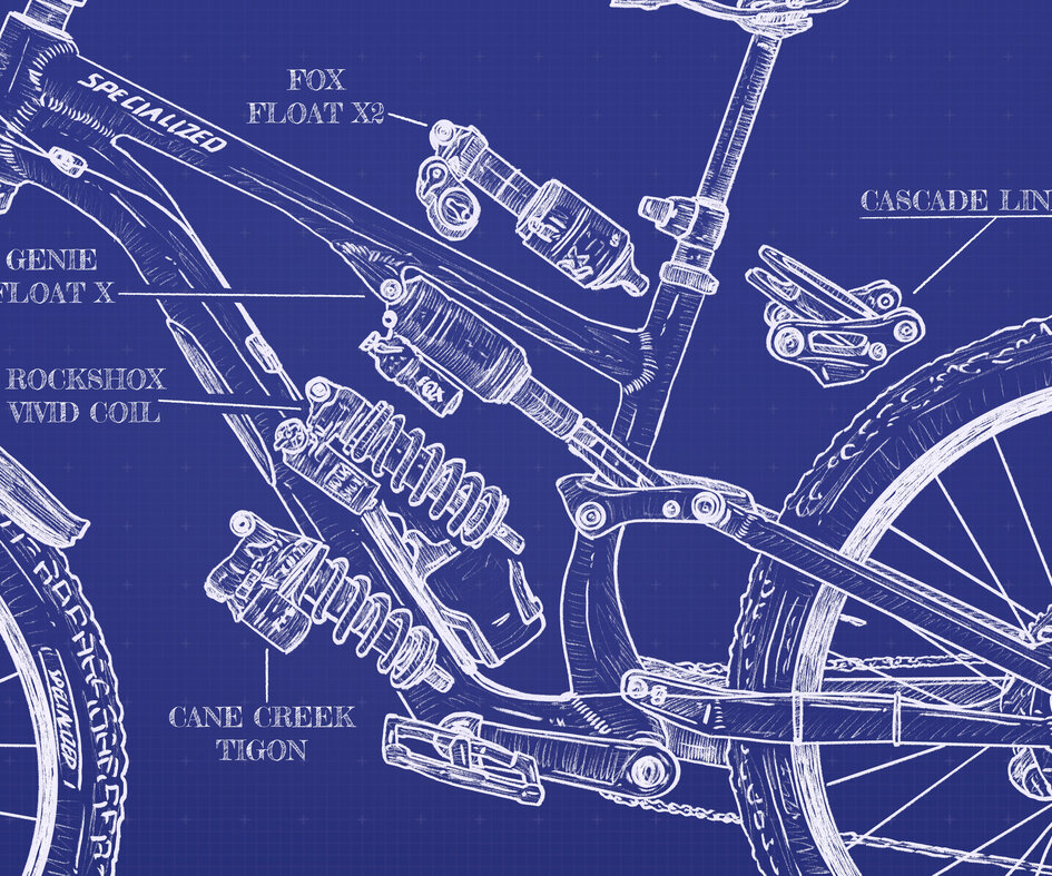 Four shocks and two links resulted in eight different combinations.