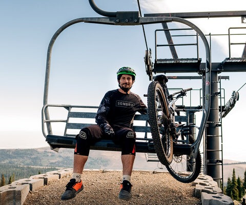 At Pomerelle, the bike park’s chairlift runs on demand, and while word on the trail is that some veterans can unload their bikes without stopping the chair, lead trail builder Michael Westfall takes the safe tack.