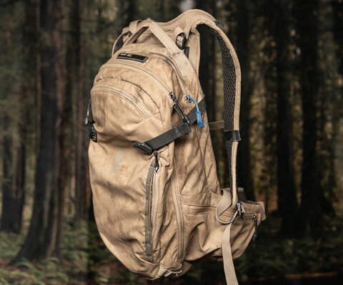 Usually we shoot gear when it's clean and new, but this pack wears the scars of a bunch of use well.