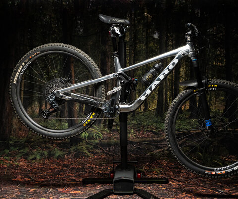 The E Lift, loaded down with Forrest's new Haro.