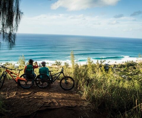 A few big waves, a bit of history and one hell of a view. Riley Seebeck and Max Fierek watch the swell roll in from the top an old WWII bunker on Oahu’s North Shore.