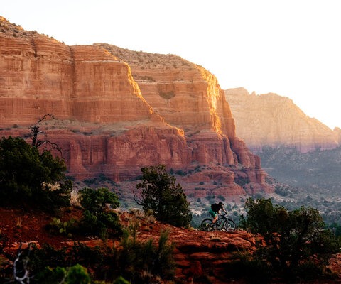 Dawn patrol in the Sedona desert is unparalleled. After soaking in the view, Katie Holden finds her own line in the early morning light.  