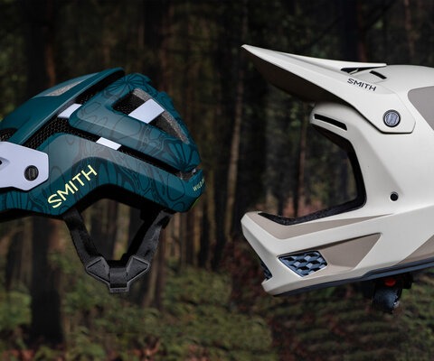 The new Smith Forefront 3 (left) and Mainline (right) helmets round out the brand's lineup.