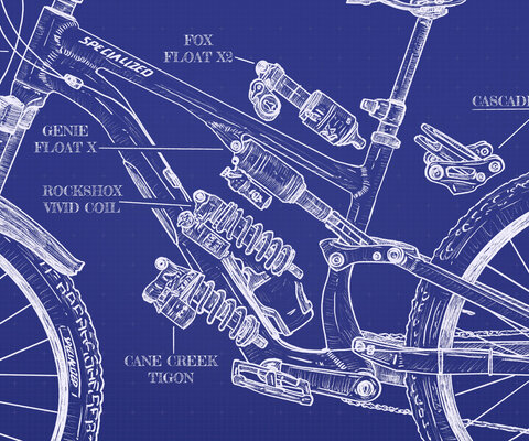 Four shocks and two links resulted in eight different combinations.