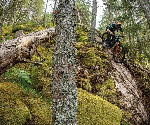 Andrew McAvoy gets acquainted with the steeps near Aboyne. Scotland is in the midst of a huge push to create more mountain biking opportunities through government funding.